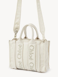 Petit sac cabas avec strass Woody - Dusty Ivory