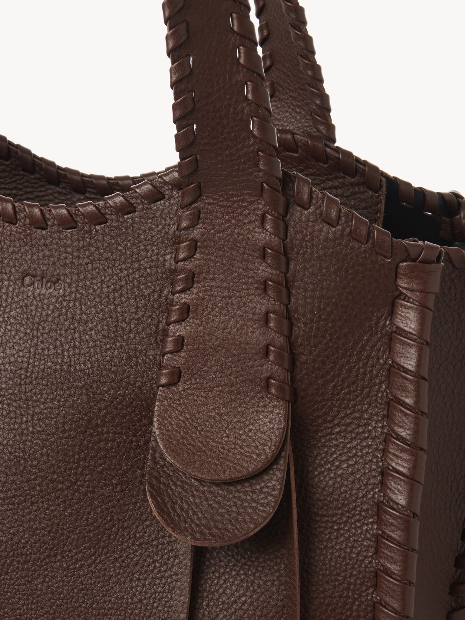 Sac cabas Mony en cuir - Chocolat