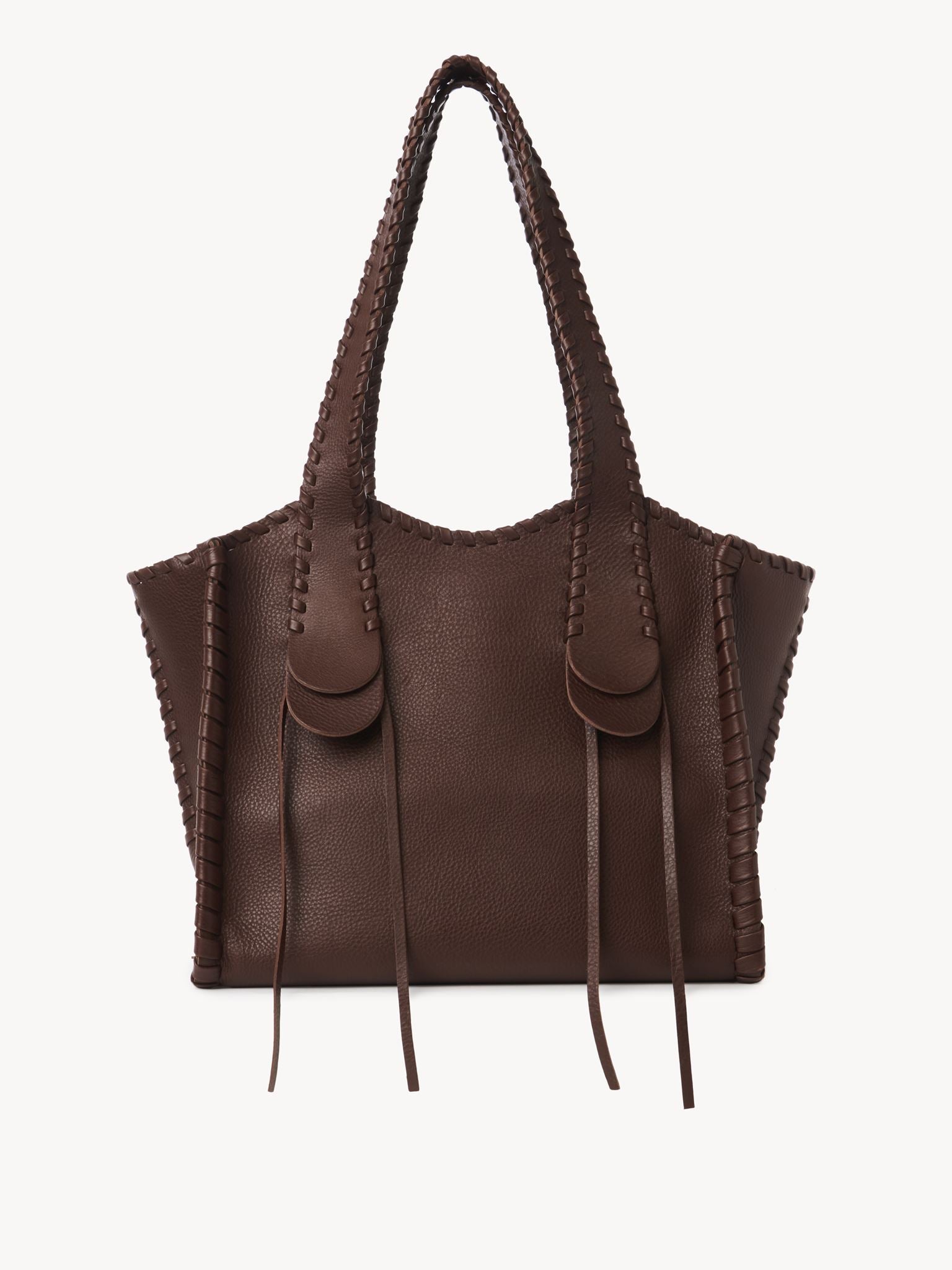 Sac cabas Mony en cuir - Chocolat
