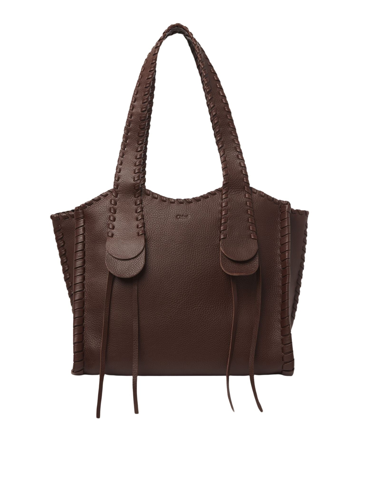 Sac cabas Mony en cuir - Chocolat
