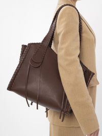 Sac cabas Mony en cuir - Chocolat