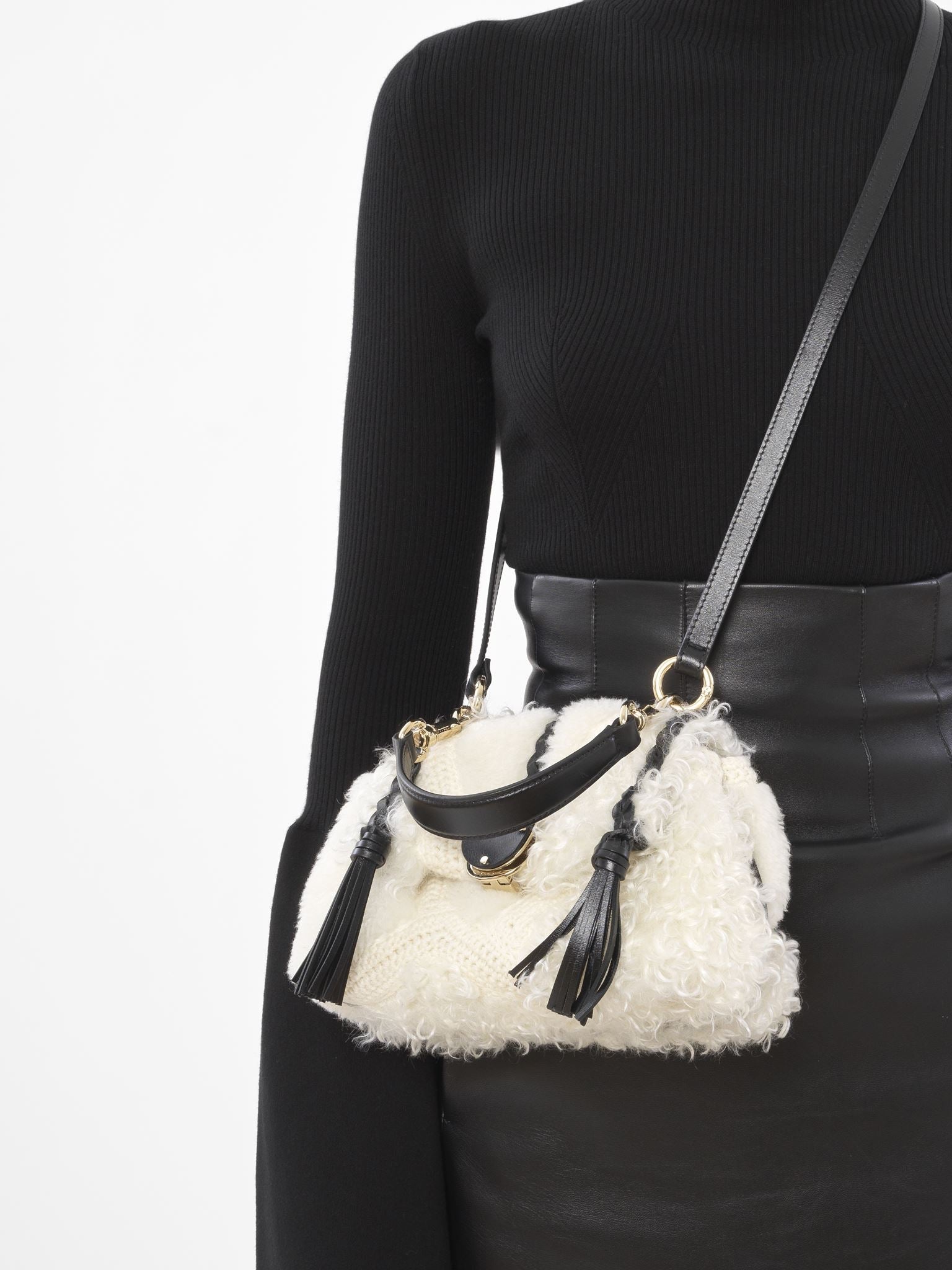 Mini sac souple porté épaule Penelope - Blanc