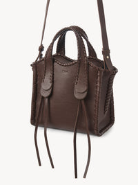 Petit sac cabas Mony en cuir - Chocolate