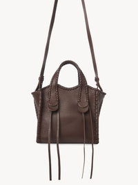 Petit sac cabas Mony en cuir - Chocolate