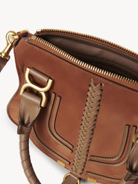 Petit sac double porté Marcie en cuir - Ochre Delight