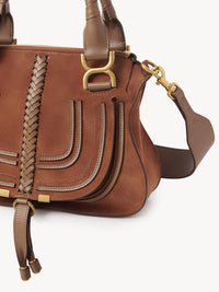 Petit sac double porté Marcie en cuir - Ochre Delight