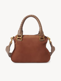 Petit sac double porté Marcie en cuir - Ochre Delight