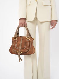 Petit sac double porté Marcie en cuir - Ochre Delight