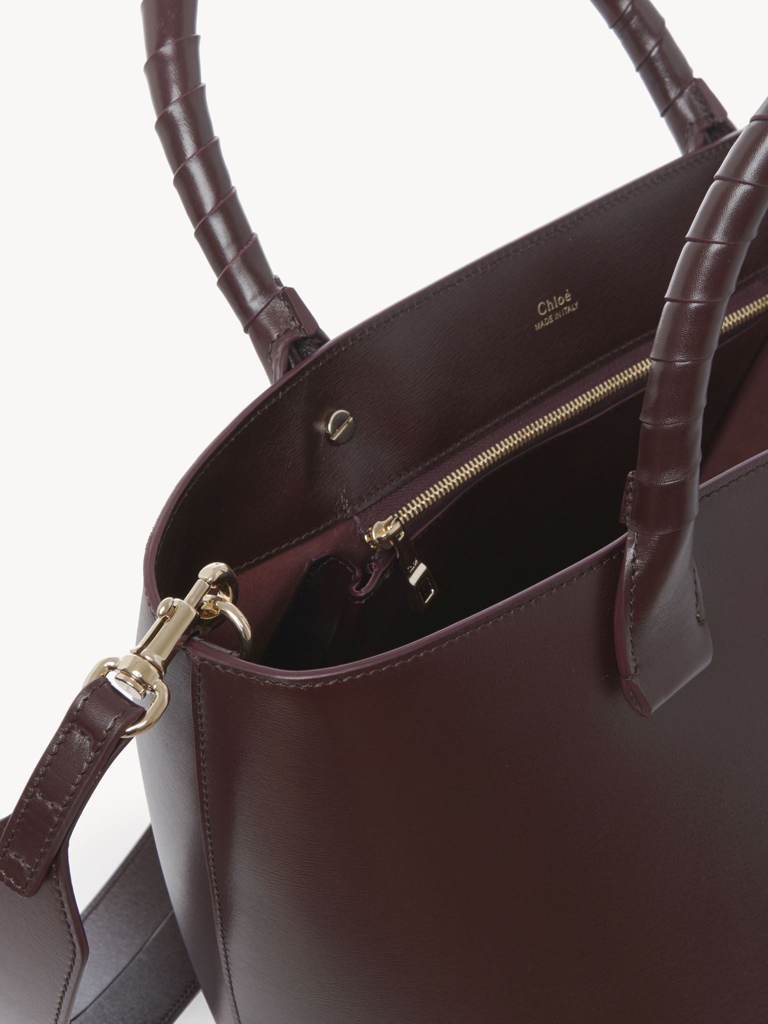 Sac panier Sabia en cuir - Violine Profonde