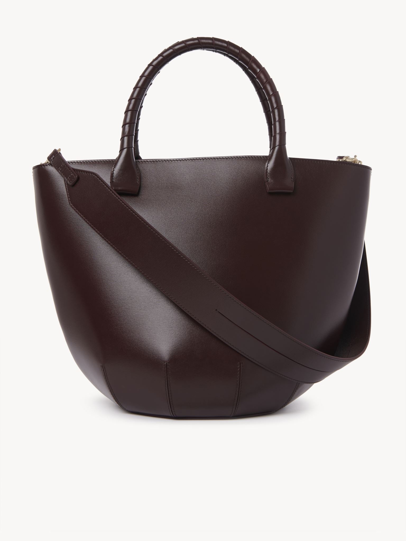 Sac panier Sabia en cuir - Violine Profonde