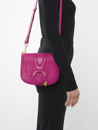 Sac porté épaule Hana en cuir - Rose Magnétique