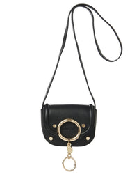 Mini sac à bandoulière Mara en cuir - Black