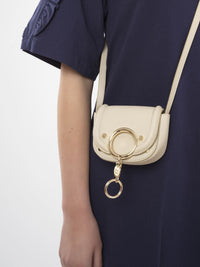 Mini sac à bandoulière Mara en cuir - Cement Beige