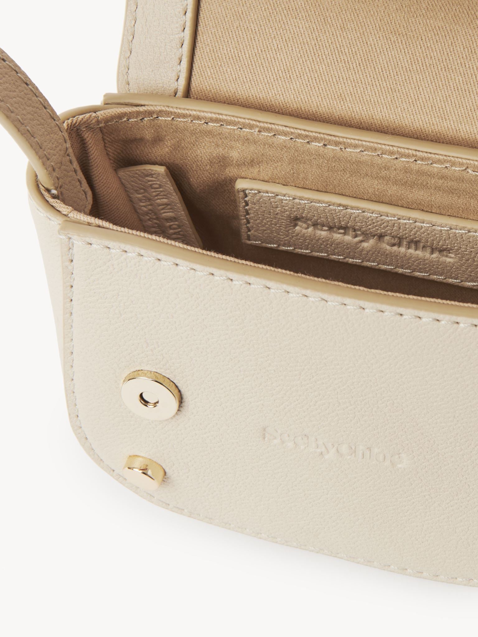 Mini sac à bandoulière Mara en cuir - Cement Beige