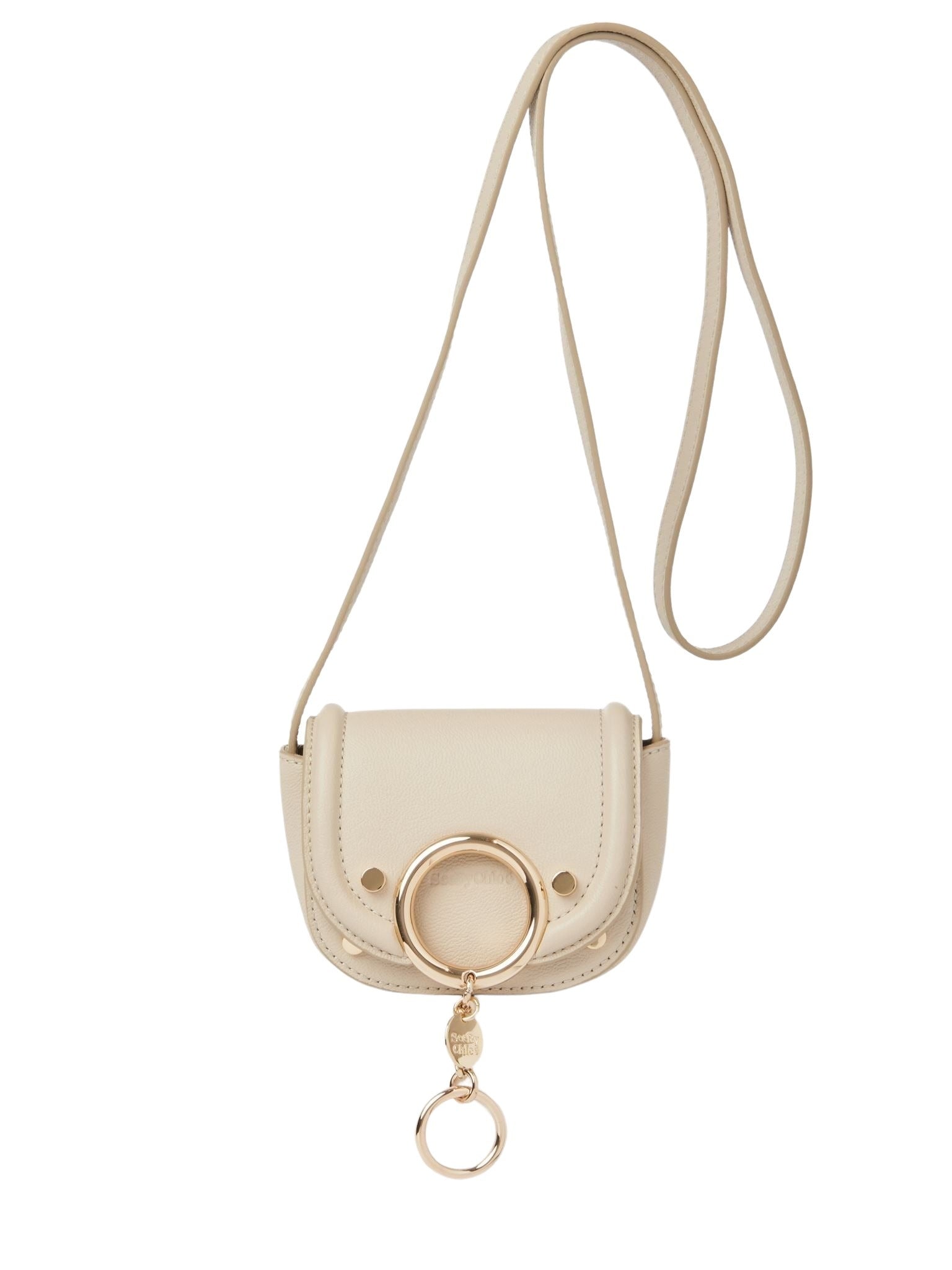 Mini sac à bandoulière Mara en cuir - Cement Beige
