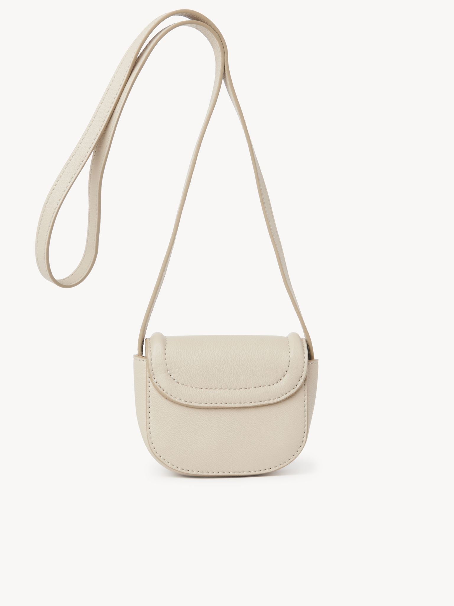 Mini sac à bandoulière Mara en cuir - Cement Beige