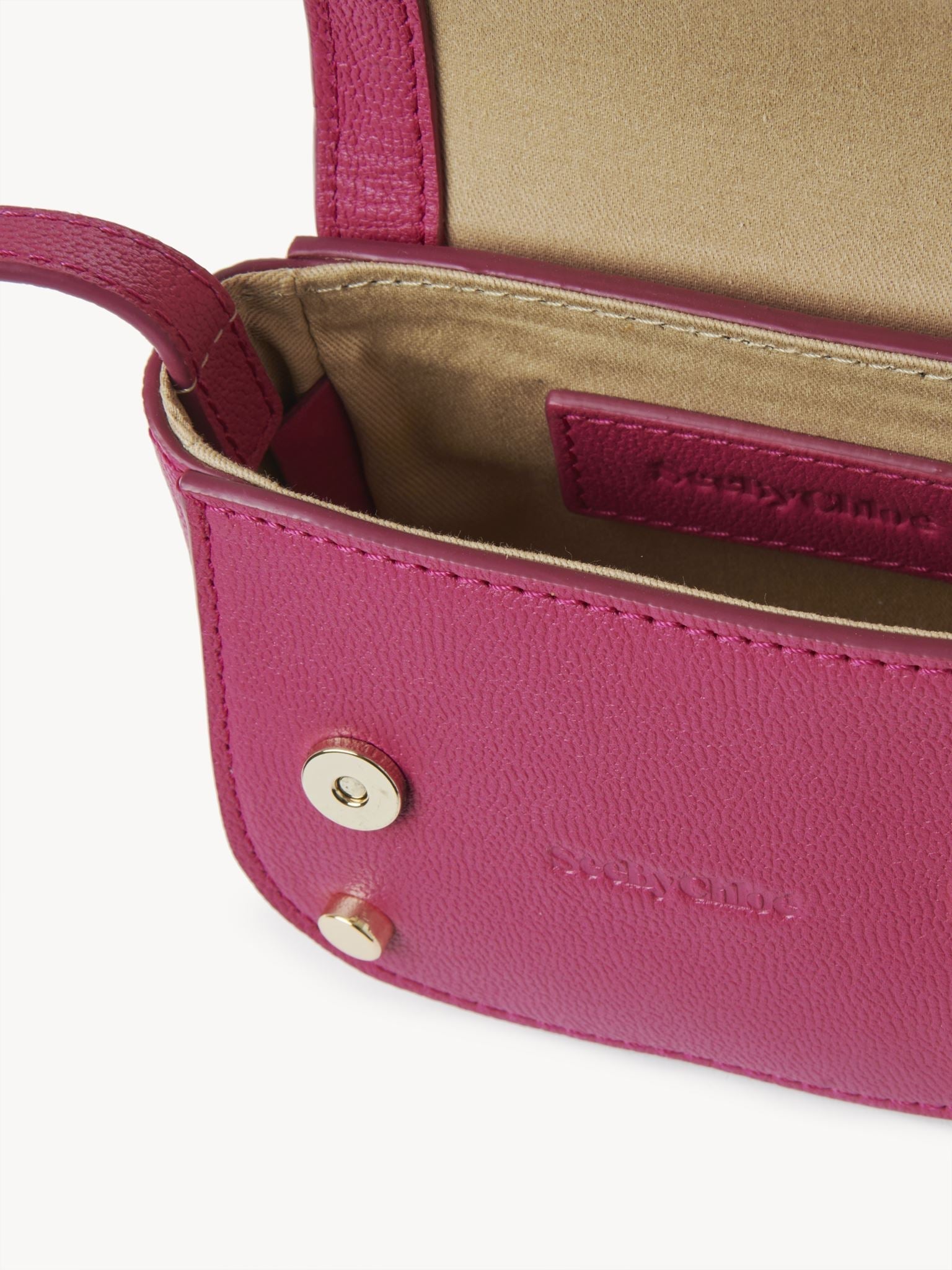 Mini sac à bandoulière Mara en cuir - Rose Magnétique