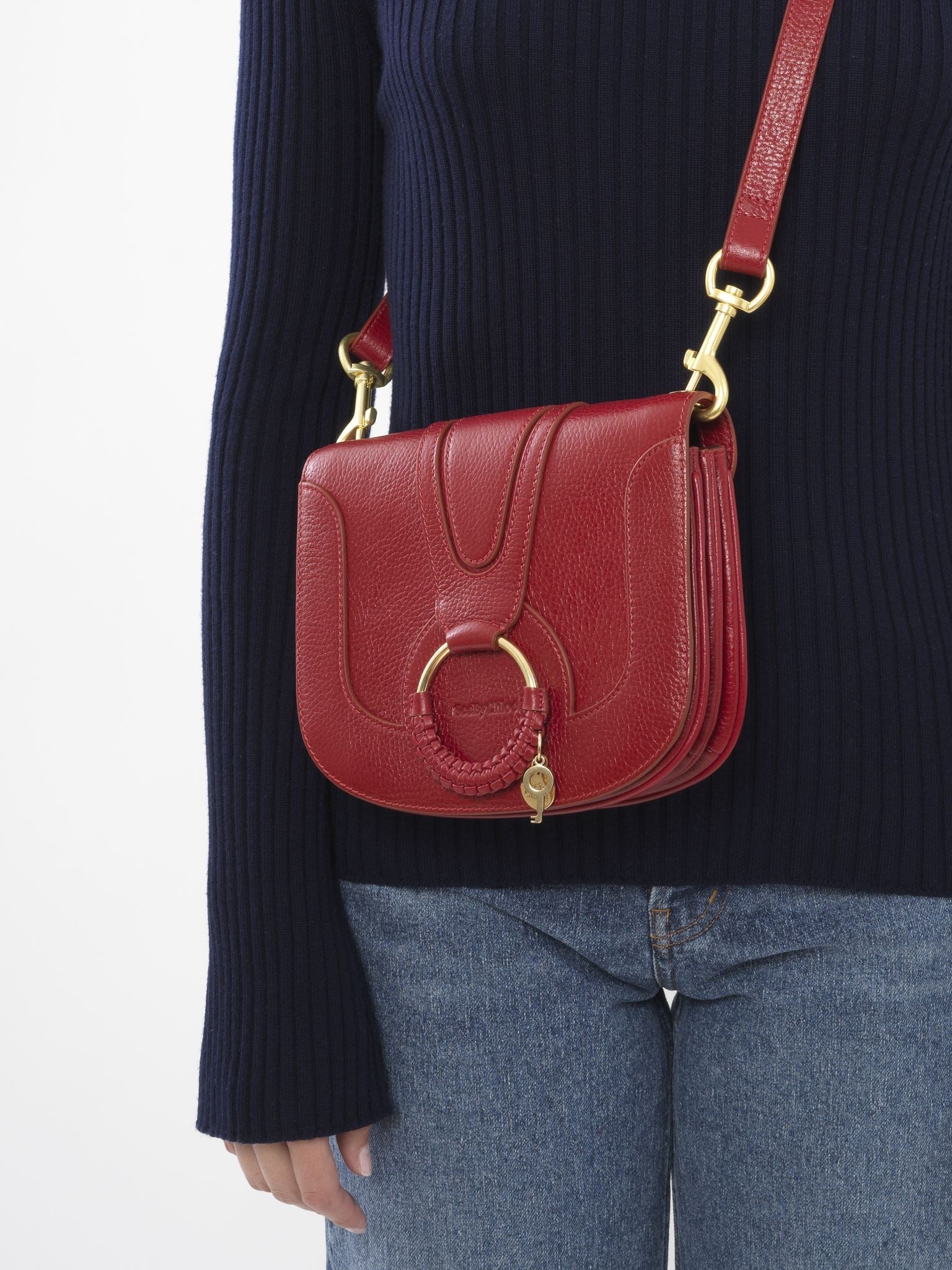 Sac porté épaule Hana en cuir - Dreamy Red