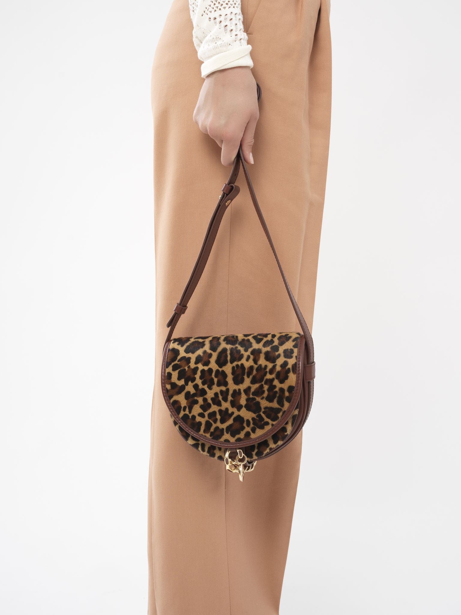 Petit sac bandoulière Mara en cuir - Brun Cuivré