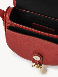 Petit sac bandoulière Mara en cuir - Rouge Rêveur
