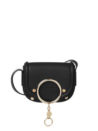 Petit sac porté épaule Mara en cuir - Noir
