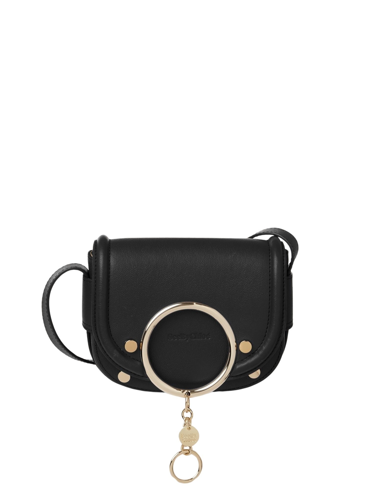 Petit sac porté épaule Mara en cuir - Noir
