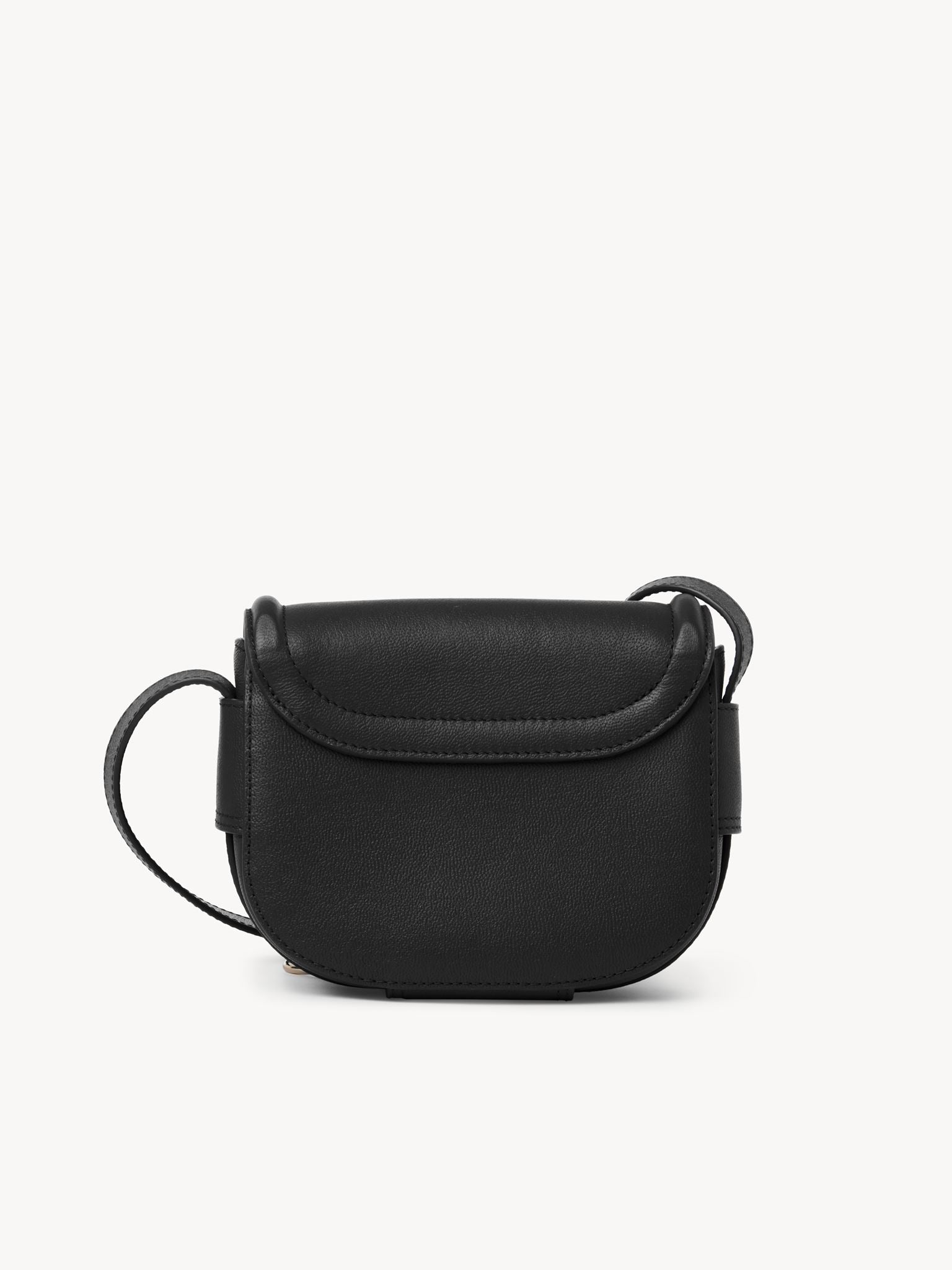 Petit sac porté épaule Mara en cuir - Noir