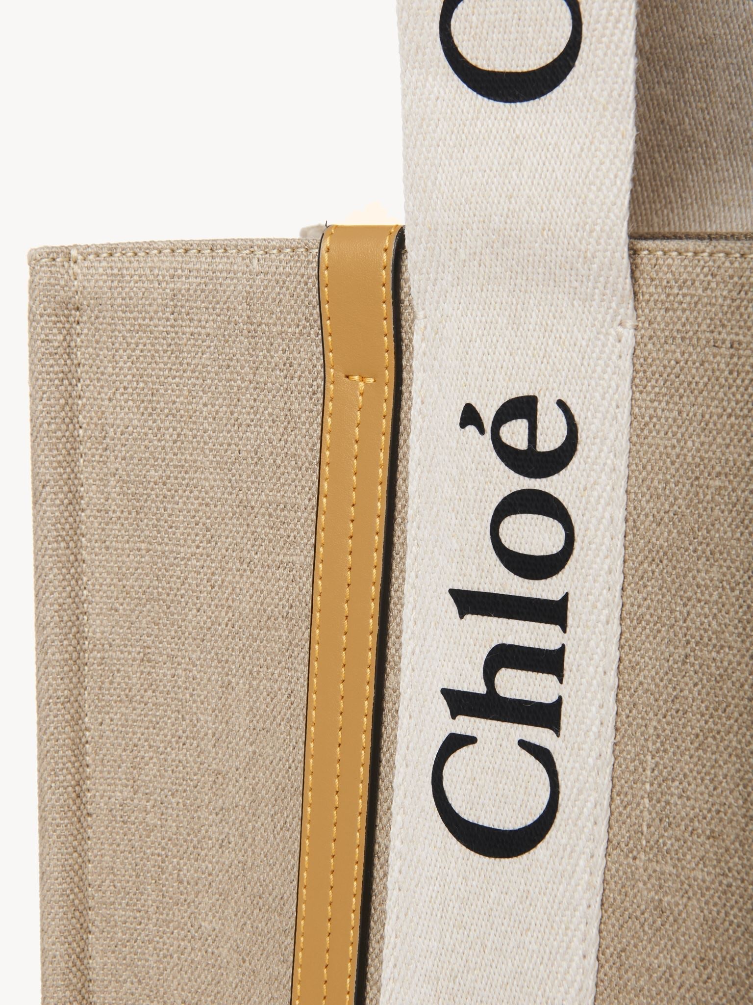 Sac cabas Woody en lin - Miel D'Or