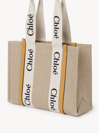 Sac cabas Woody en lin - Miel D'Or