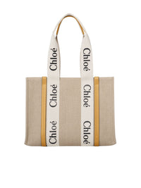 Sac cabas Woody en lin - Miel D'Or