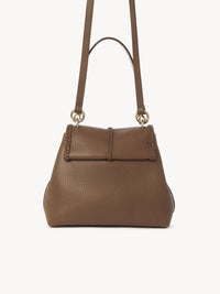 Petit sac souple porté épaule Penelope en cuir - Noix Foncée