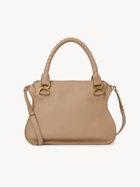 Petit sac double porté Marcie en cuir - Bronzage Léger