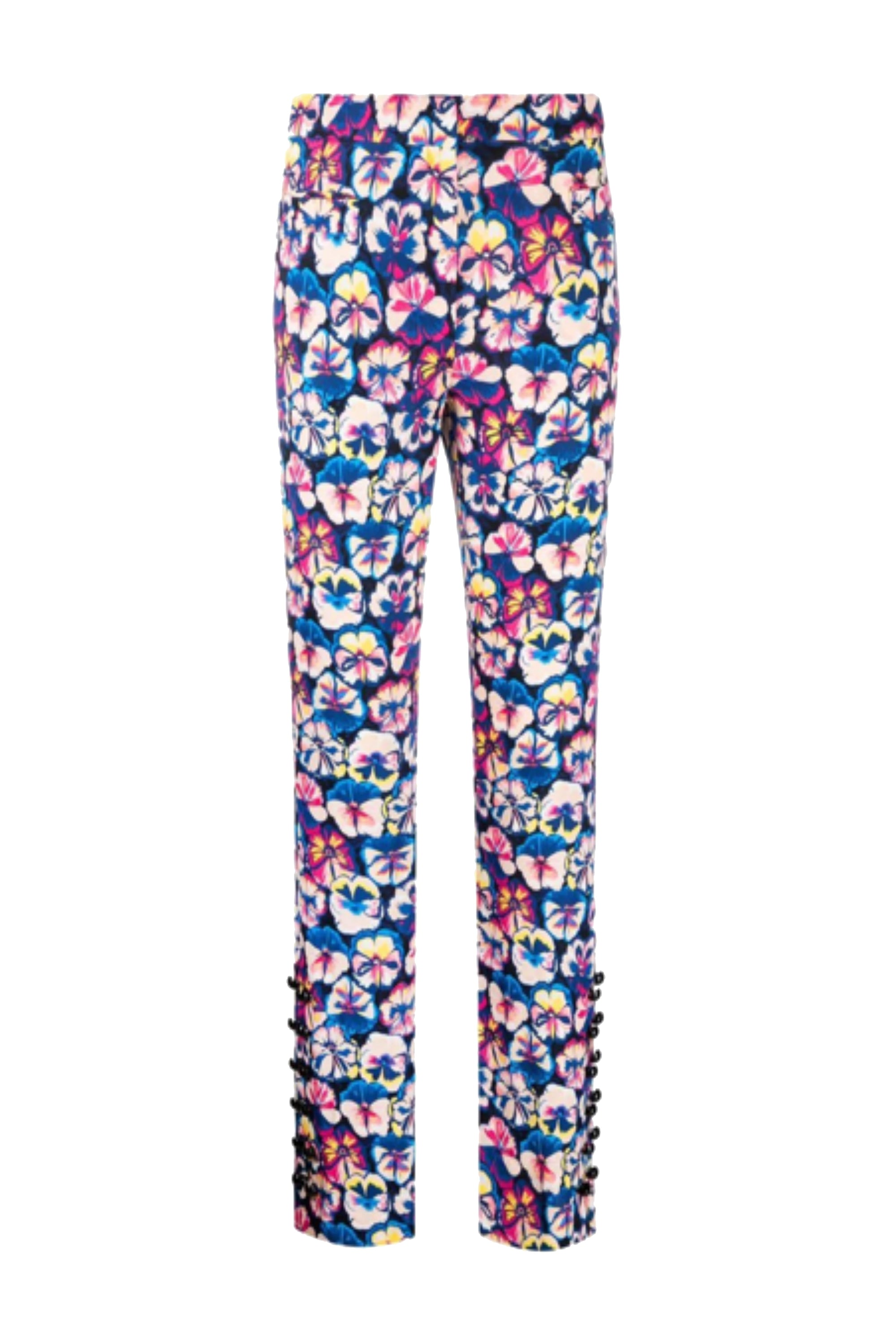 Pantalon ajusté à imprimé fleurs - Blue Moon Pansy