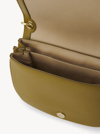 Sac porté épaule Hana en cuir - Olive