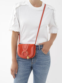 Mini sac Hana en cuir - Orange Gitane