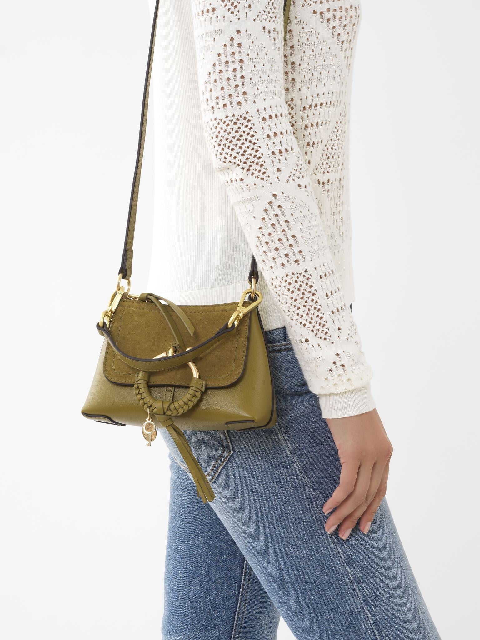 Mini sac Joan en cuir - Olive