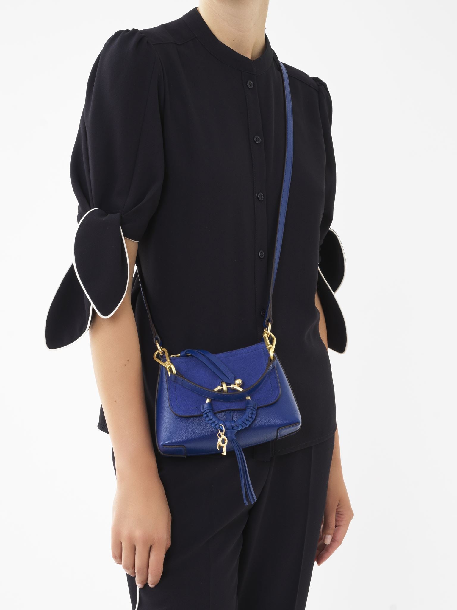 Mini sac Joan en cuir - Abyssal Blue