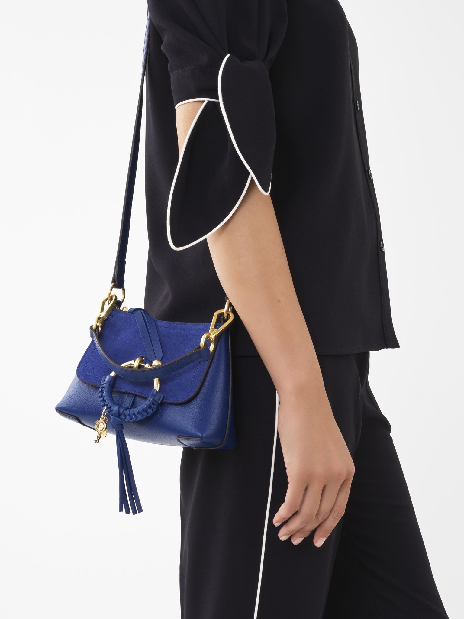 Mini sac Joan en cuir - Abyssal Blue