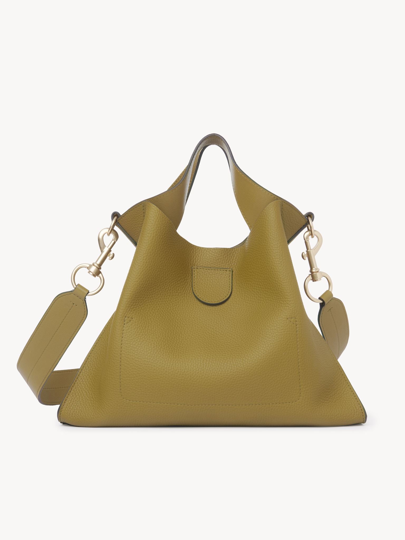 Petit sac Joan à anse en cuir - Olive