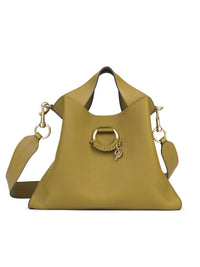 Petit sac Joan à anse en cuir - Olive