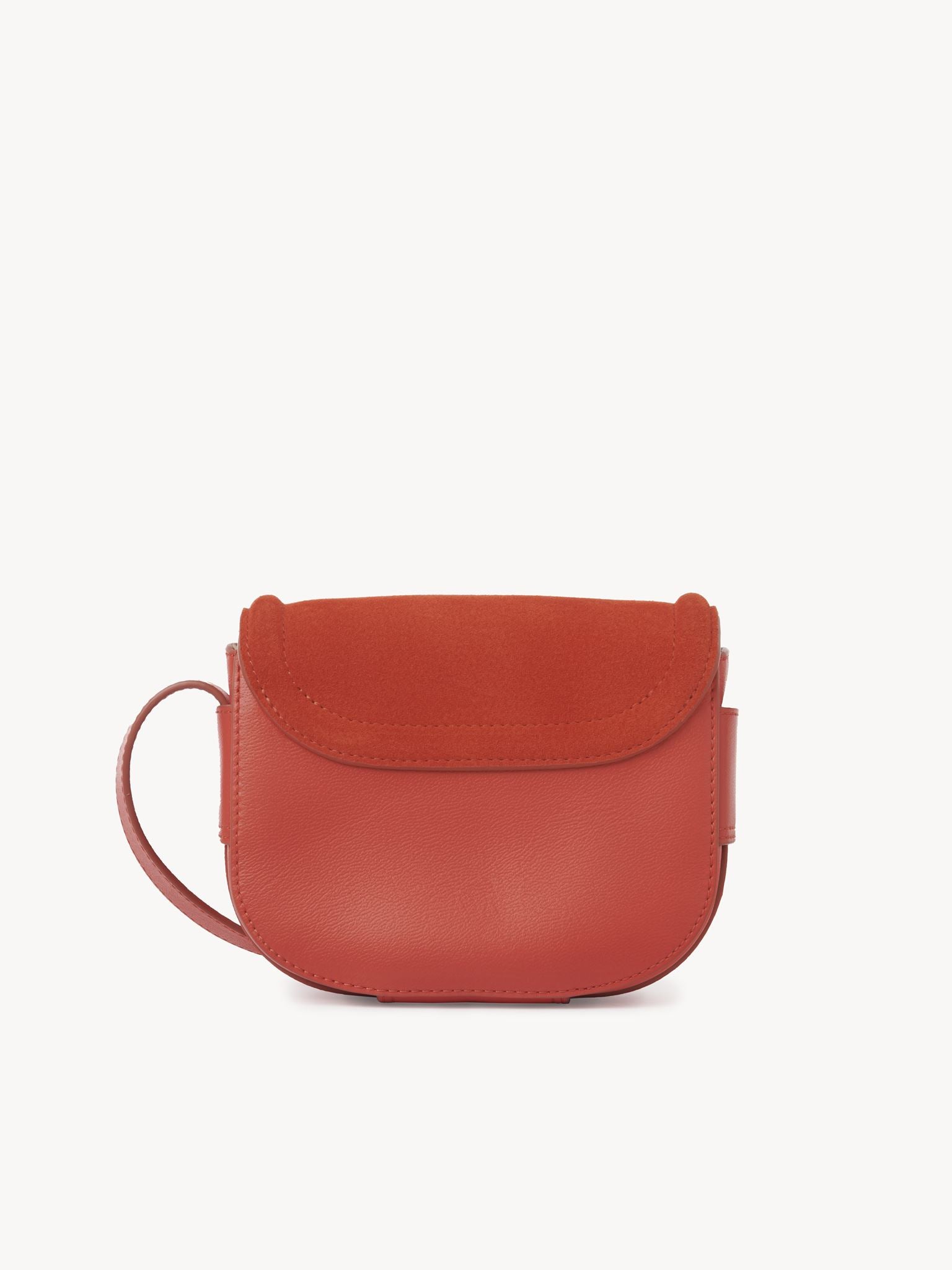 Petit sac porté épaule Mara en cuir - Orange Gitane