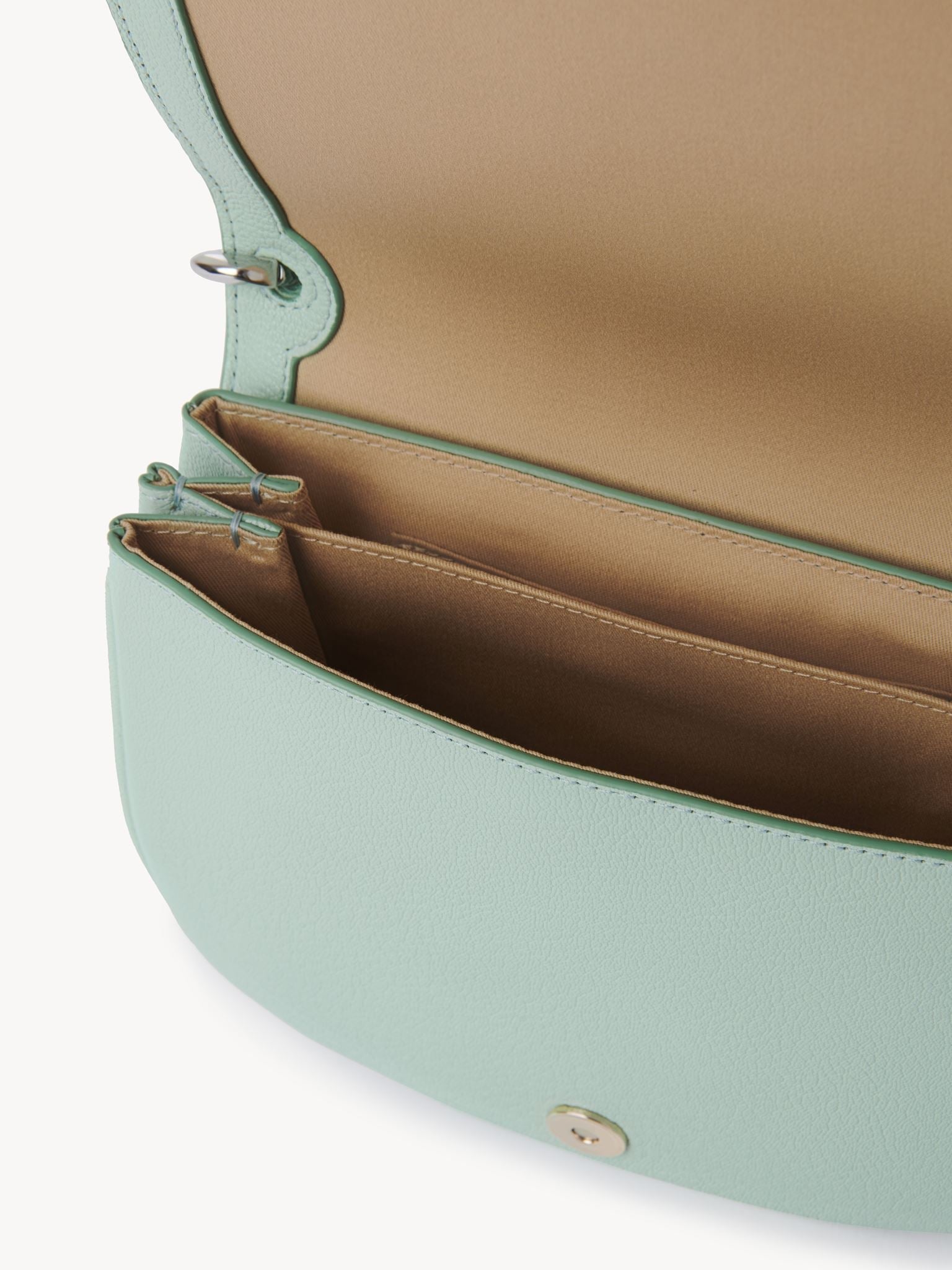 Sac porté épaule Hana en cuir - Bleu Soufflé
