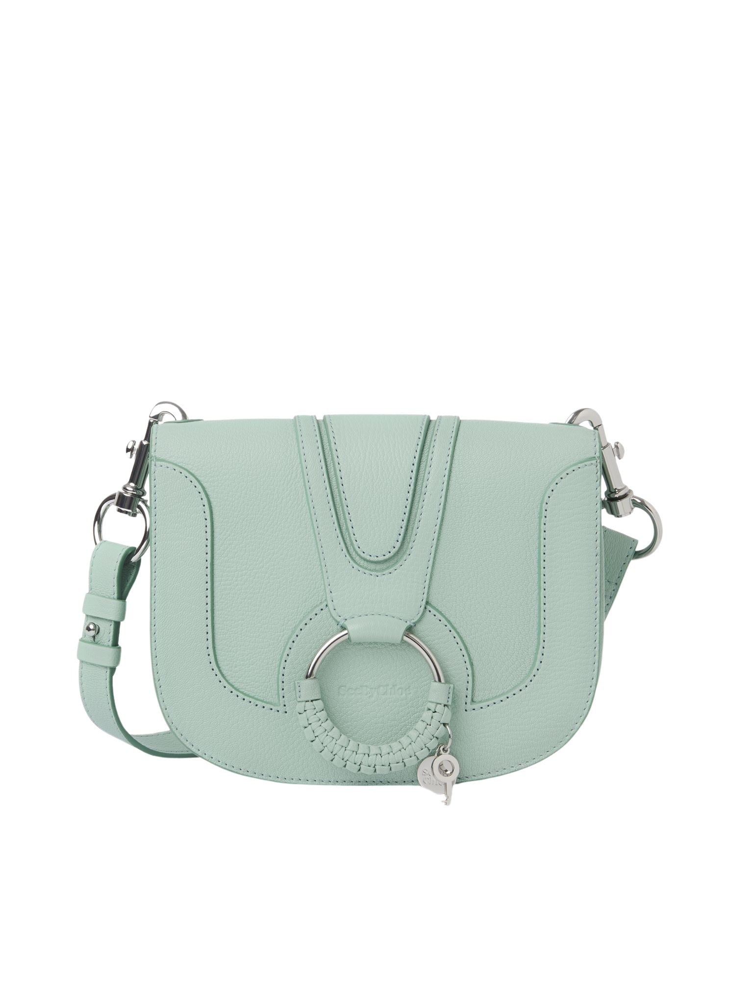 Sac porté épaule Hana en cuir - Bleu Soufflé