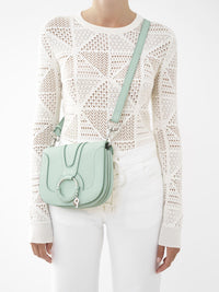Sac porté épaule Hana en cuir - Bleu Soufflé