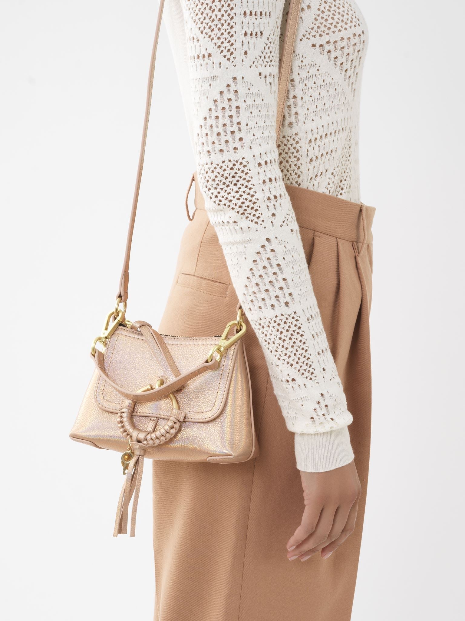 Mini sac Joan en cuir - Poussière D'Or