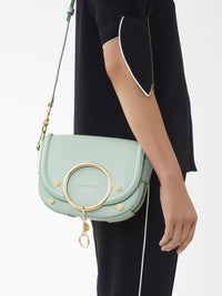 Sac bandoulière Mara en cuir - Bleu Soufflé