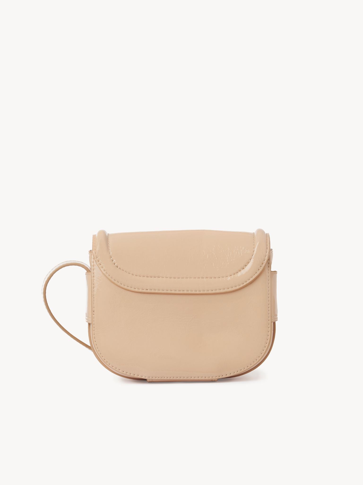Petit sac porté épaule Mara en cuir - Nude