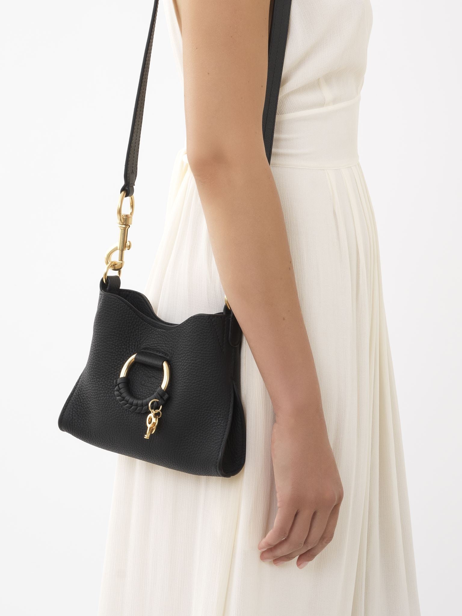 Mini sac à main Joan en cuir - Noir