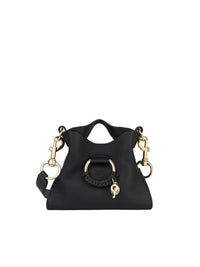 Mini sac à main Joan en cuir - Noir