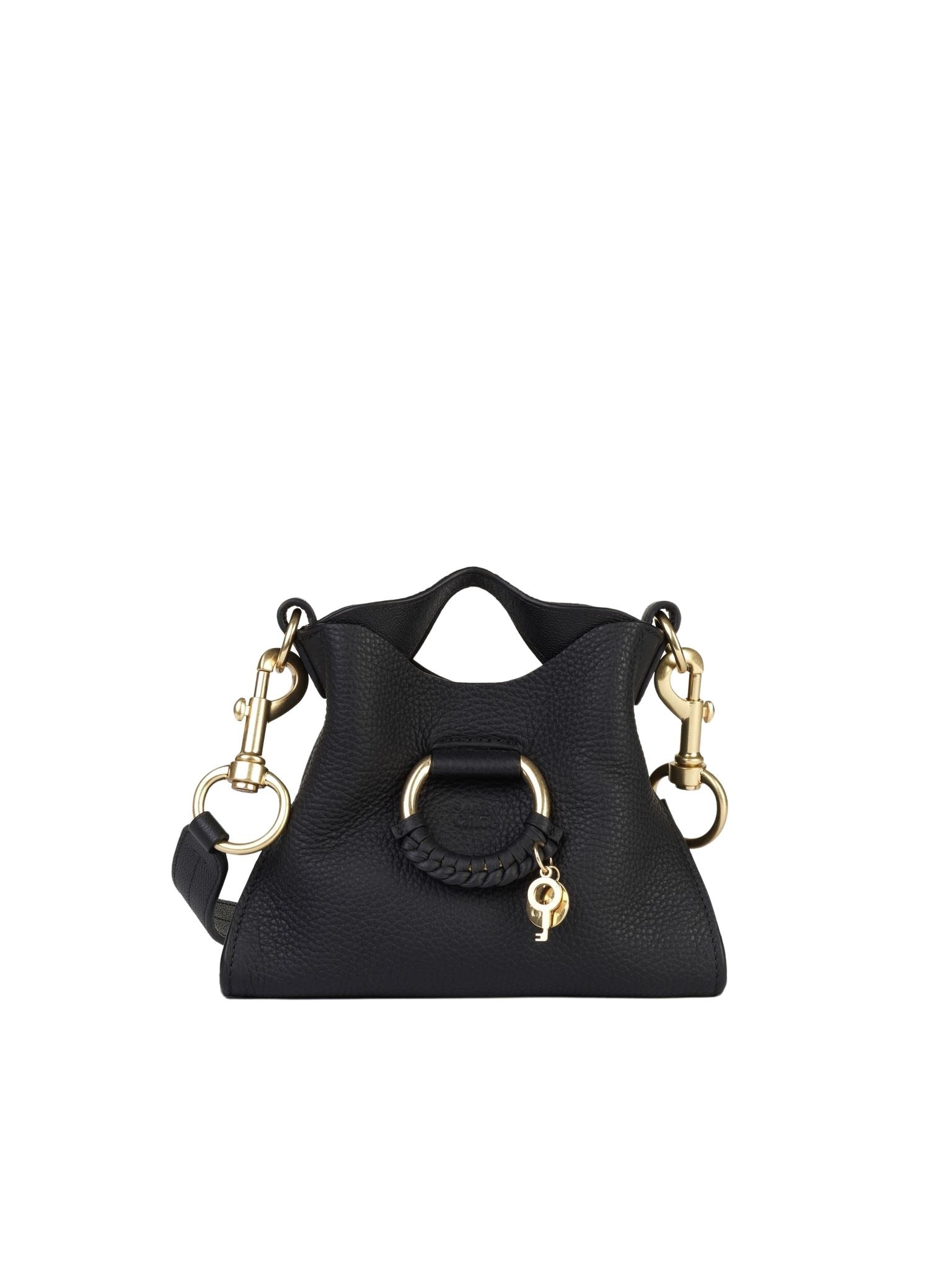 Mini sac à main Joan en cuir - Noir